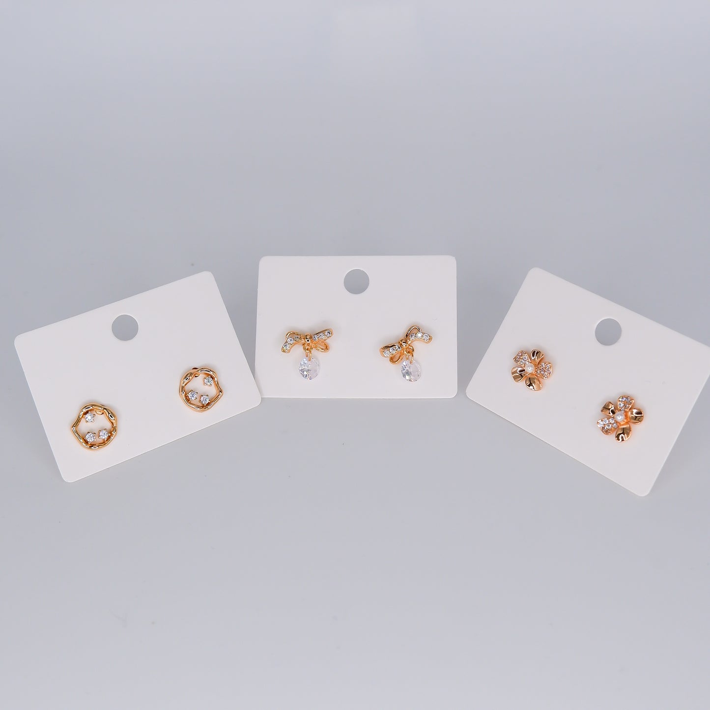 Brinco de Espeto Brilho, Laço e Flor Hipoalergénicos