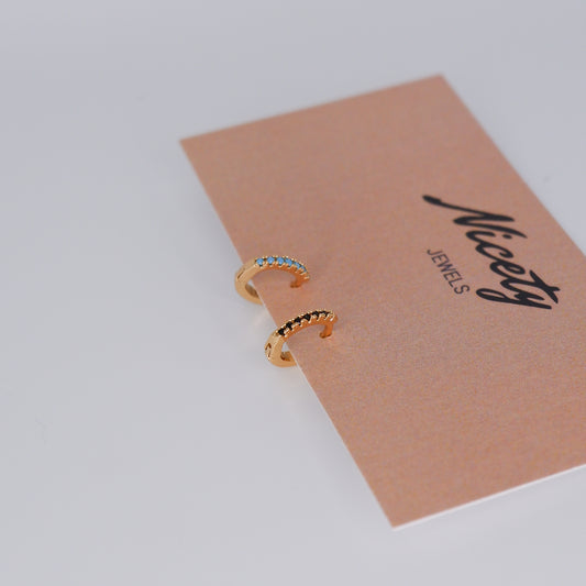 Mini Argolas 6mm Douradas Azuis Bébé e Pretas