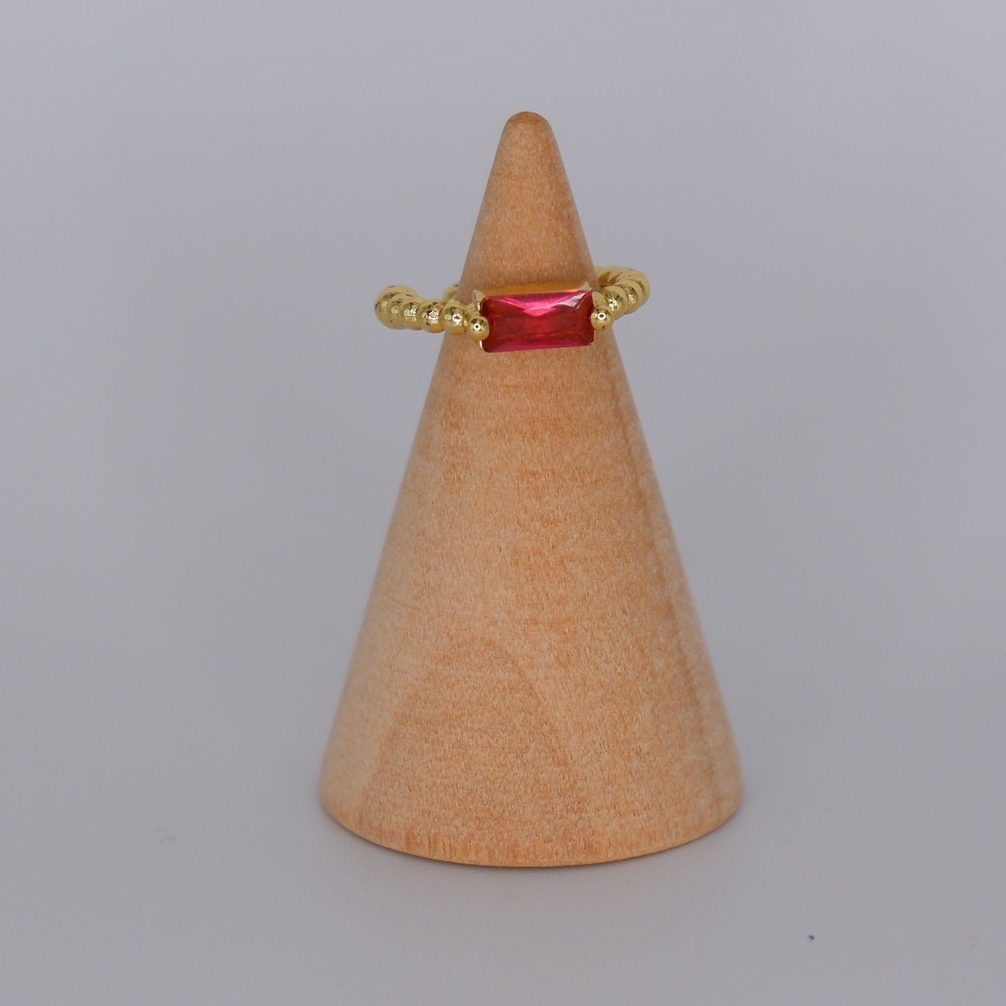 Earcuff Dourada Pedra Rosa