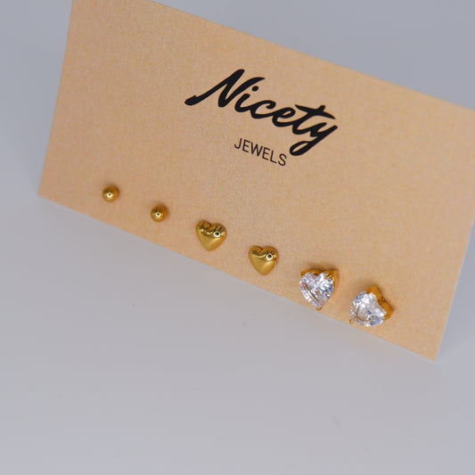 Pack Dourado Corações