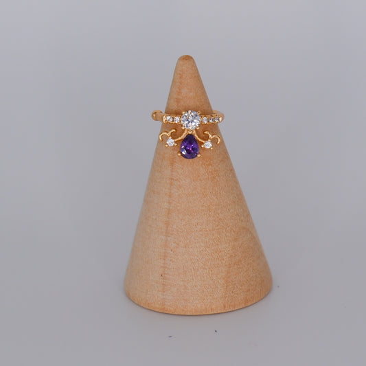 Earcuff Hipoalergénica Brilhante Lilás