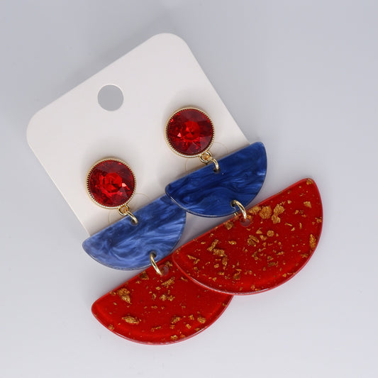 Brincos Vermelho e Azul