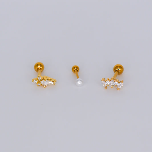 Piercing aperta atrás Curvo e Pérola