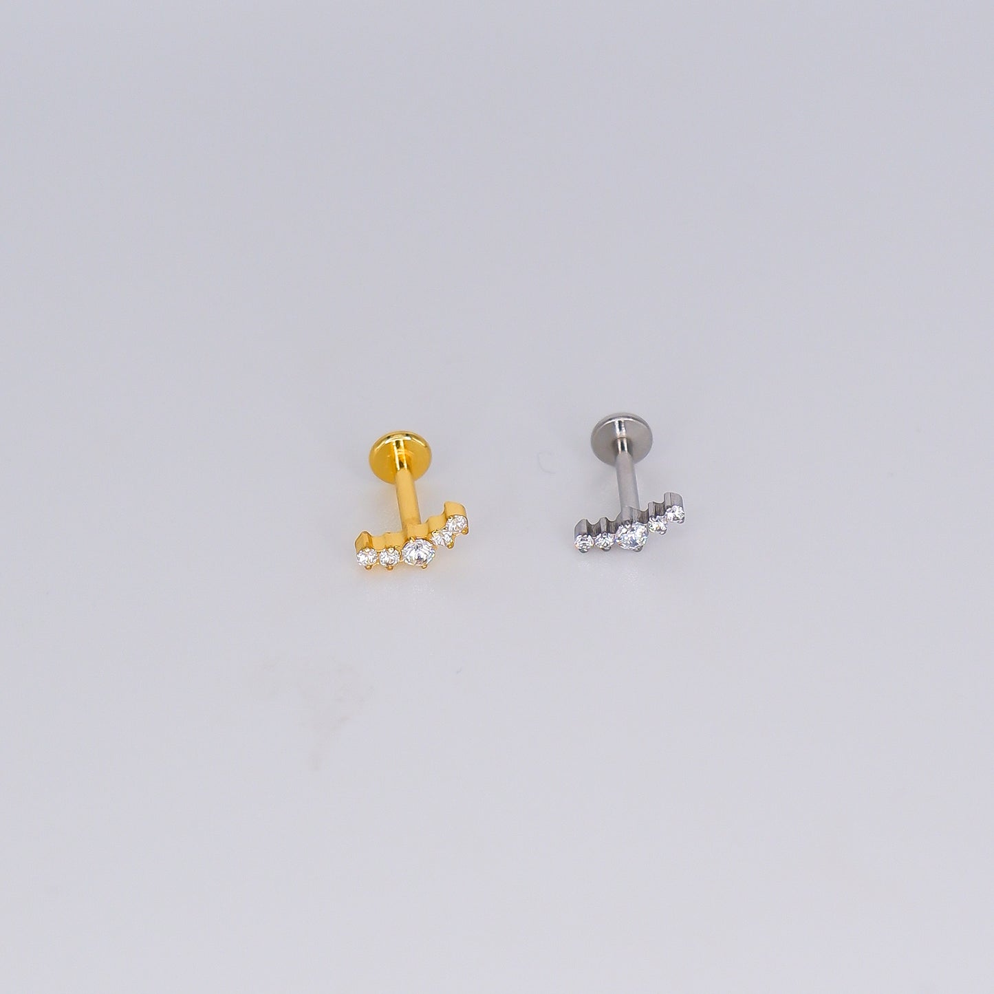 Piercing Achatado 5 Brilhos Mini