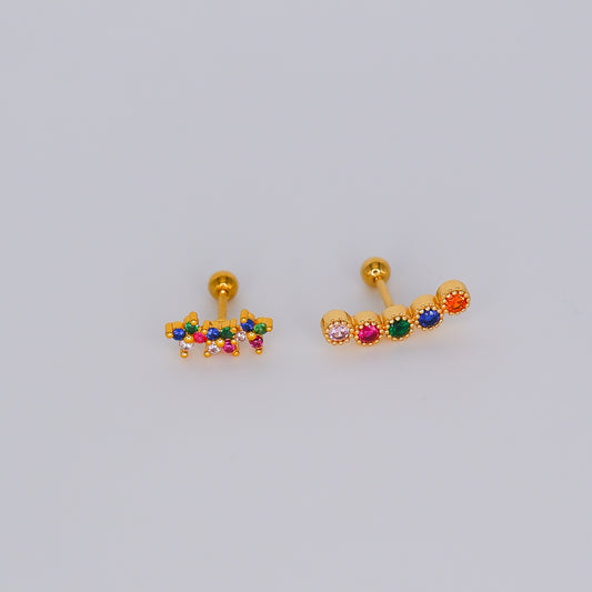 Piercing aperta atrás Bolas e Flores