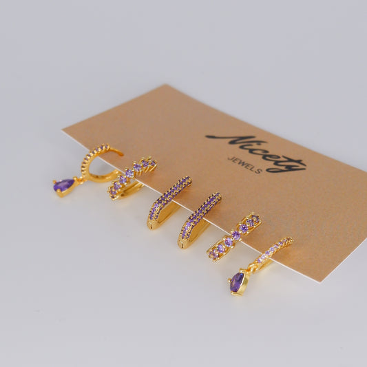 Pack Dourado e Lilás