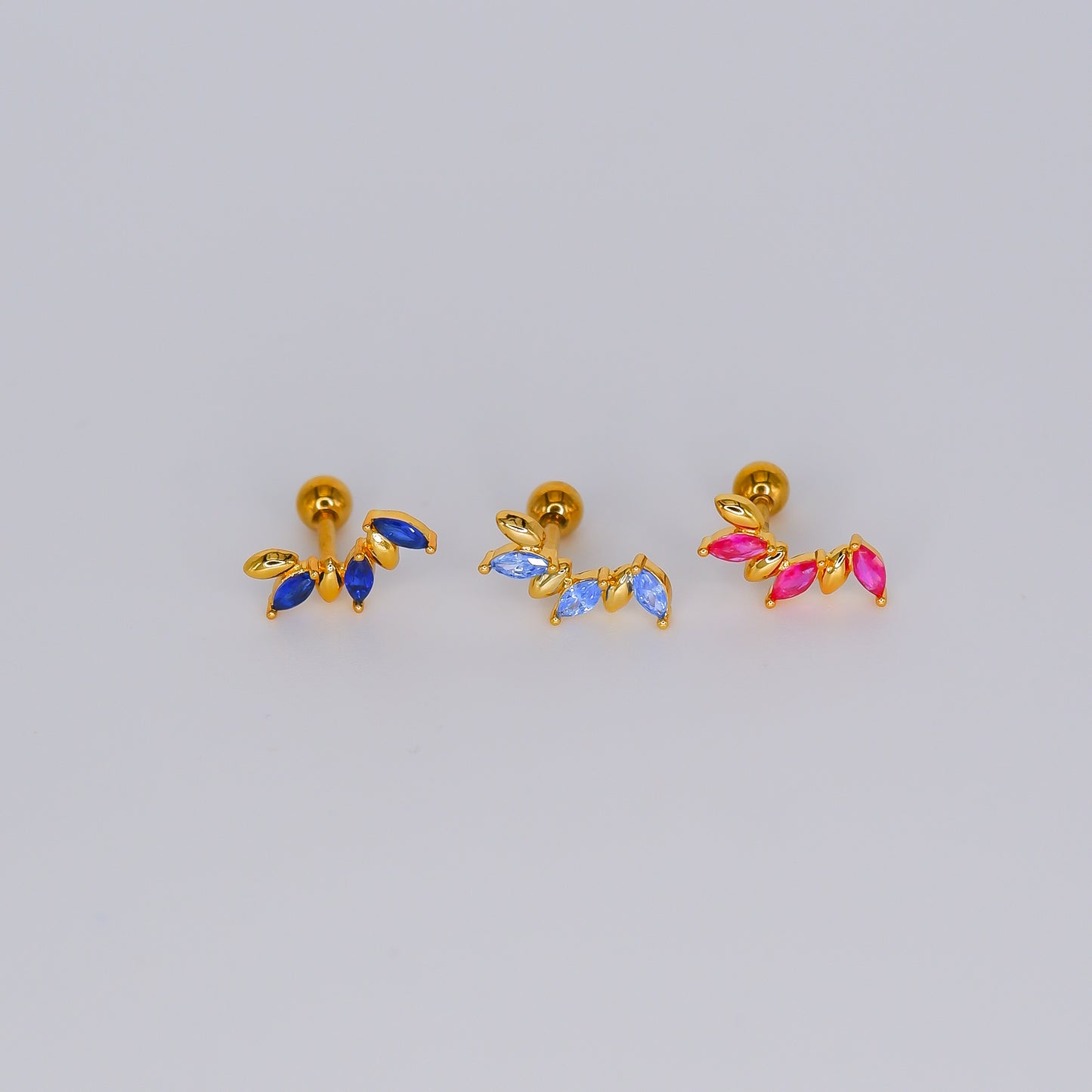 Piercing aperta atrás Azul e Rosa