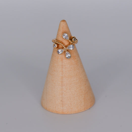 Earcuff Hipoalergénica Folha Transparente