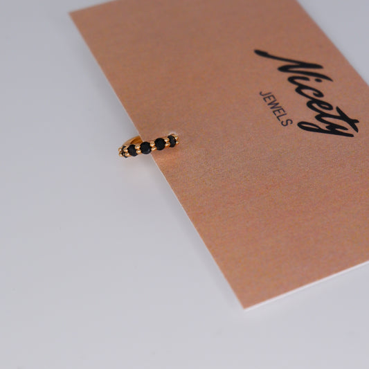 Mini Argola 7mm Aço Inoxidável Preta