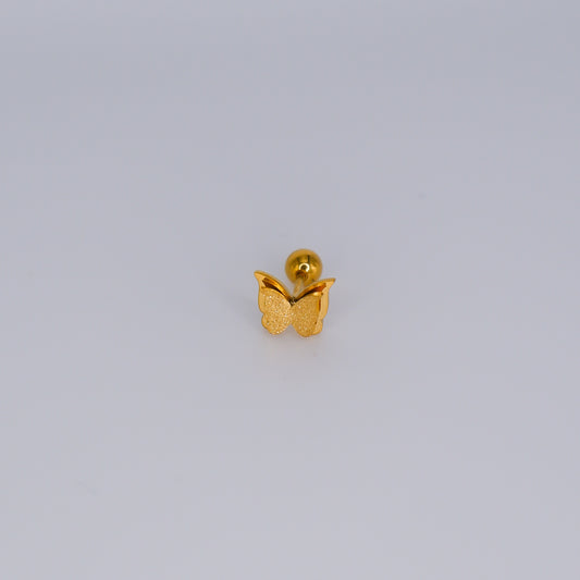 Piercing Bolinha Aço Inoxidável Borboleta