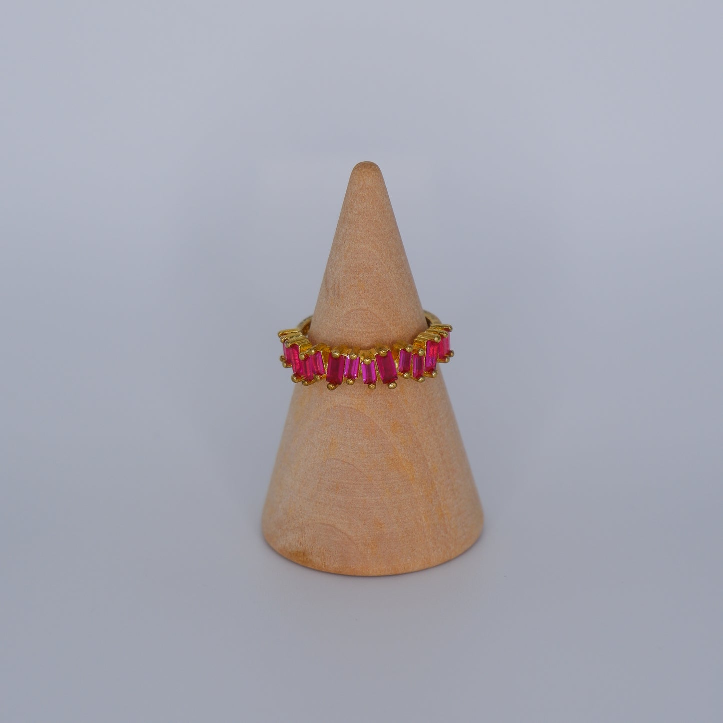 Anel S925 riscas rosa