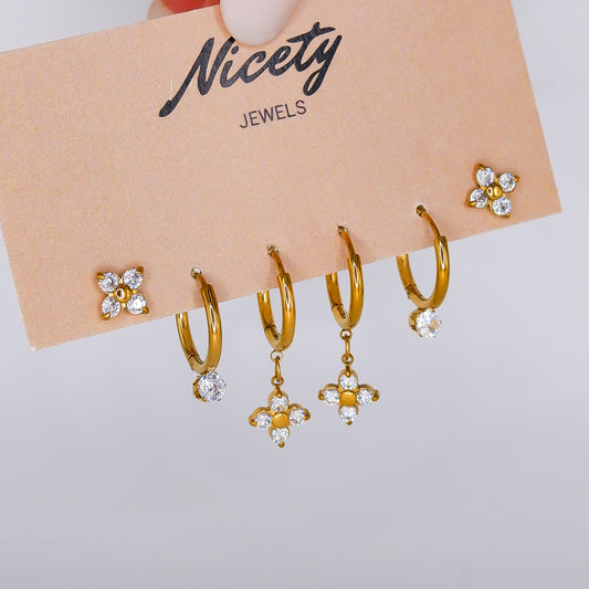 Pack Dourado Flores Brilhantes