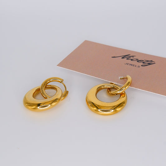 Argola com Circulo Pendente