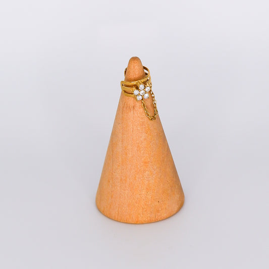 Earcuff Flor com Corrente