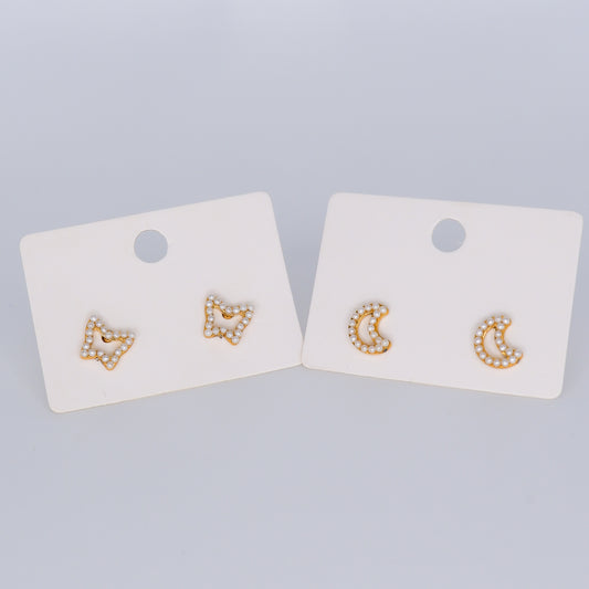 Brincos de Espeto Lua e Borboleta