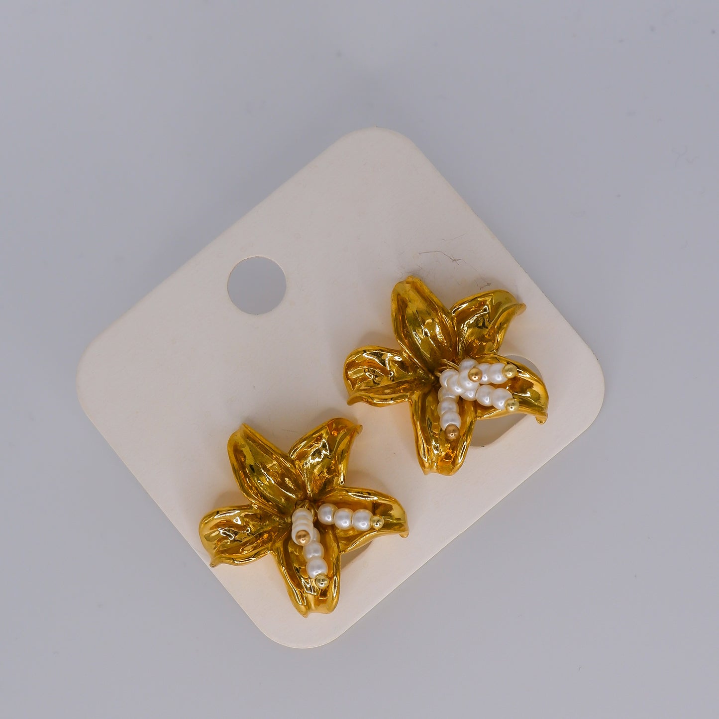Brincos Dourados Flor