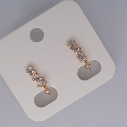 Brinco de Espeto Hipoalergénico Brilhantes Transparentes