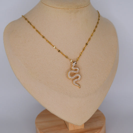 Colar Serpente Brilhante