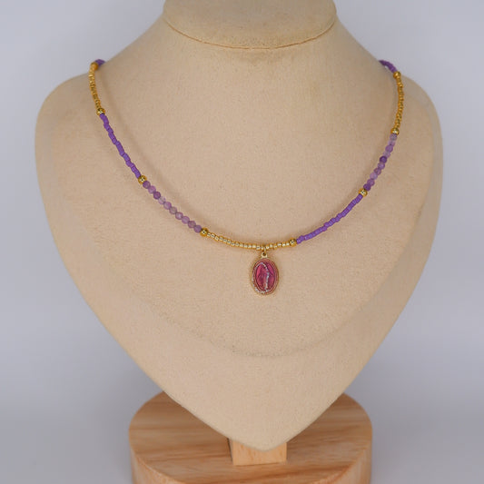 Colar Escapulário Roxo