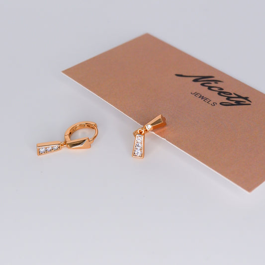 Argola Hipoalergénica Pendente de Brilhos