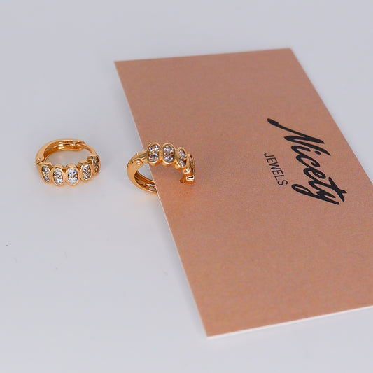 Argola Hipoalergénica Brilhos Ovais