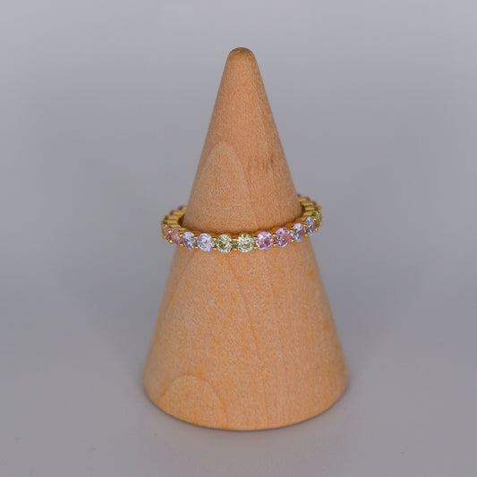 Anel S925 tons pastel