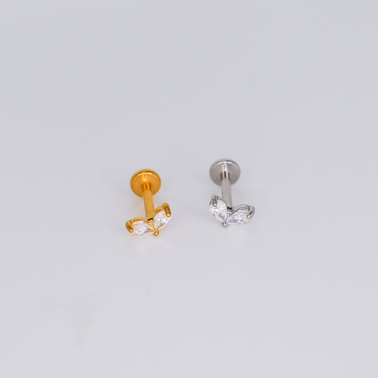Piercing Achatado Folha Pequena