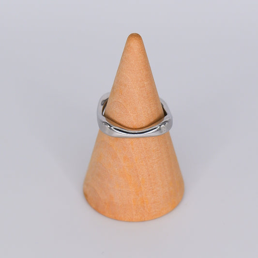 Anel Assimétrico Prateado