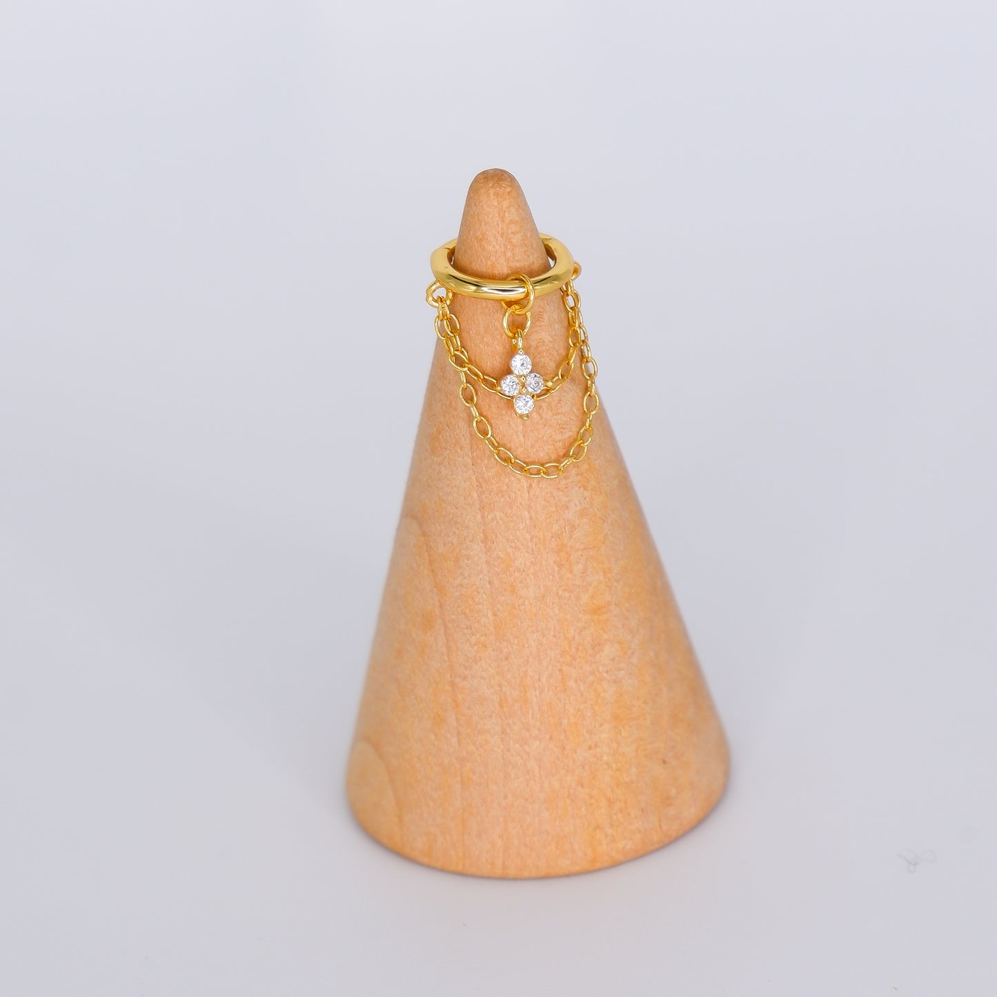 Argola Piercing S925 Flor Pendente