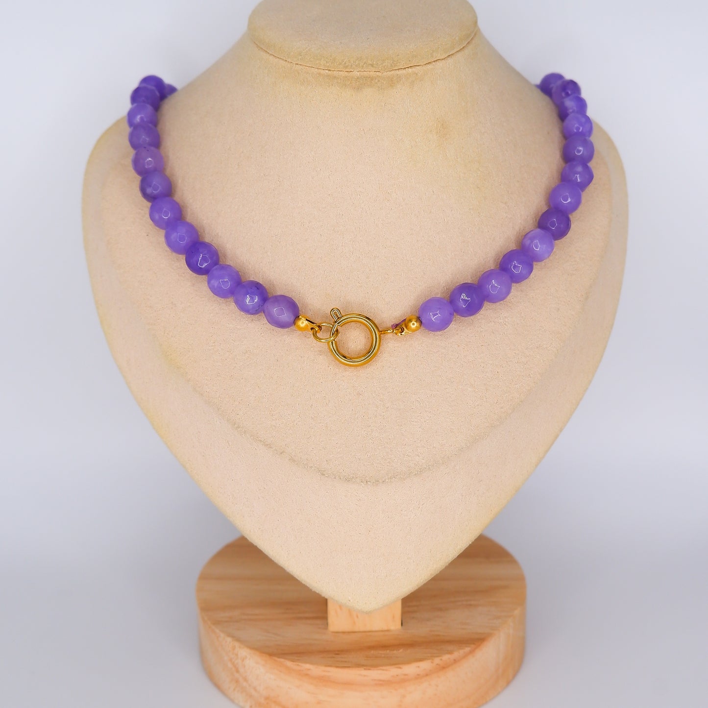 Colar Bolas Lilás