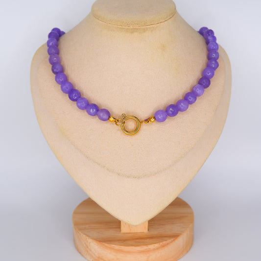 Colar Bolas Lilás