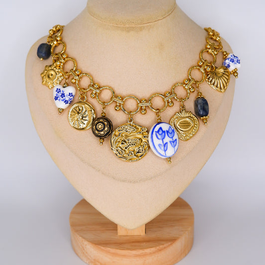 Colar Pendentes de Ceramica