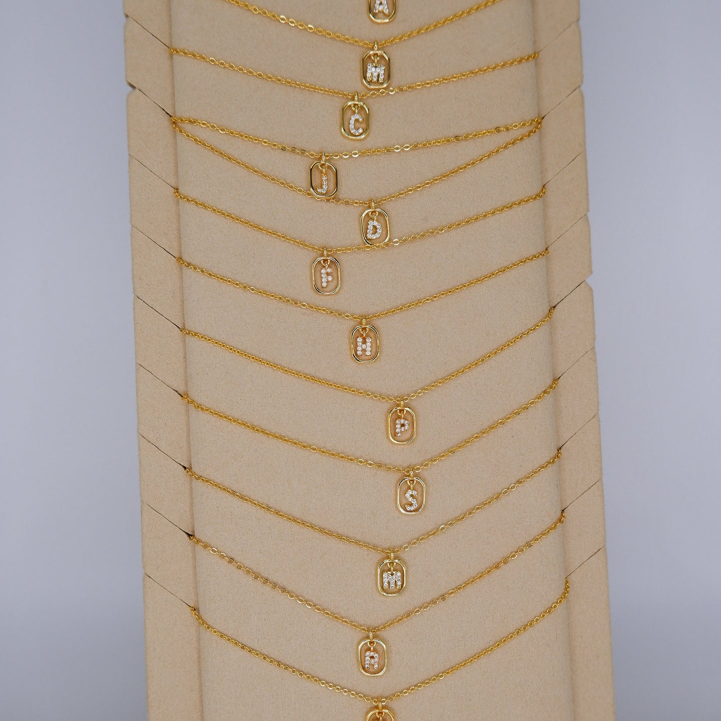 Colar S925 Letras Retângulo