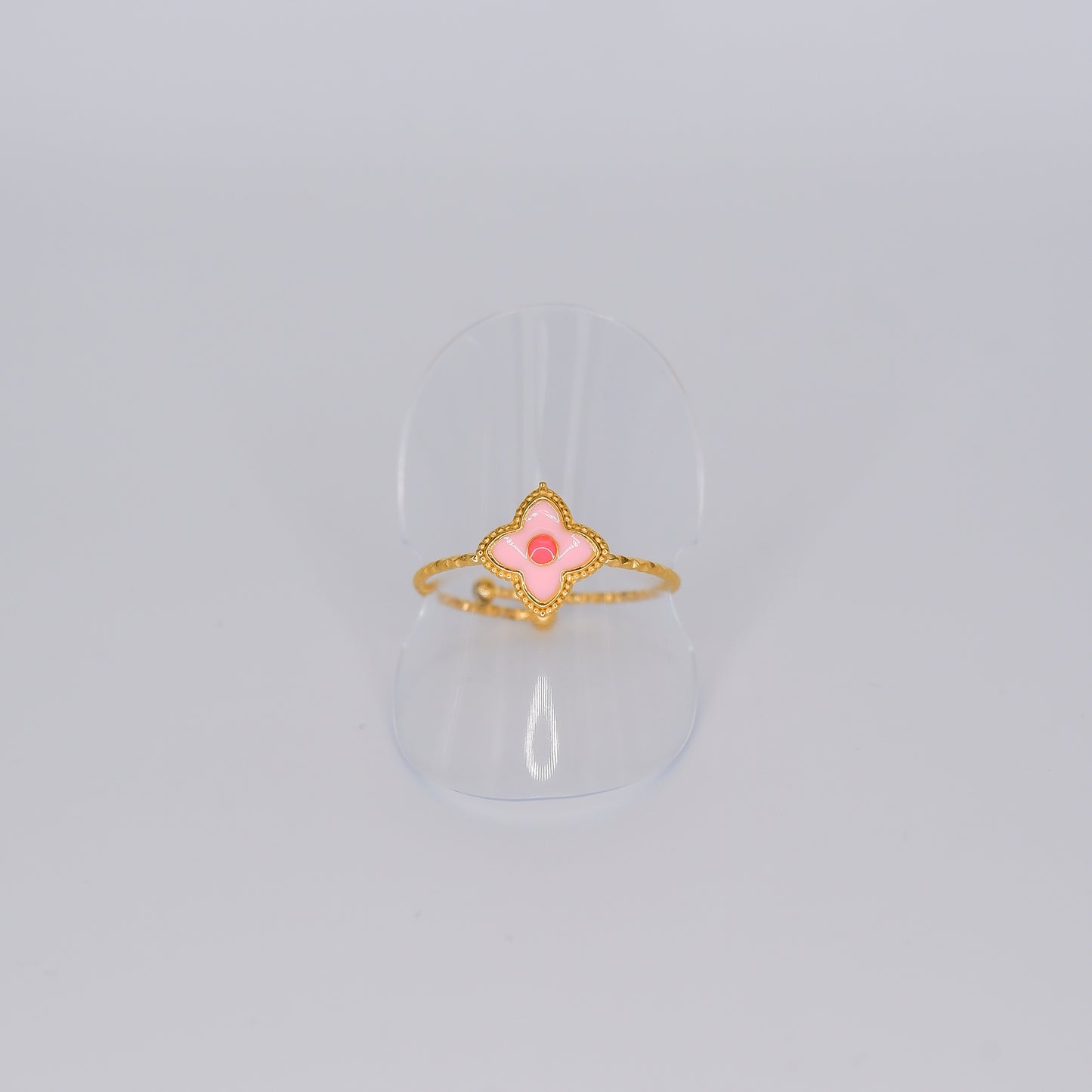 Anel Flor Rosa