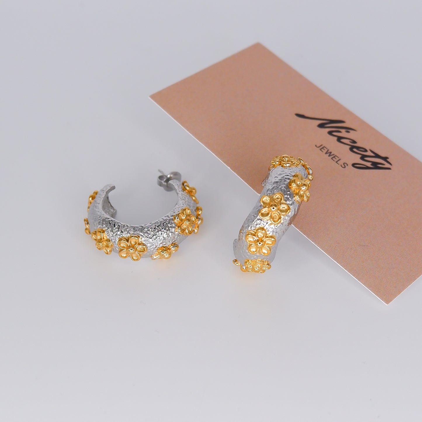 Argolas Flores Bicolor