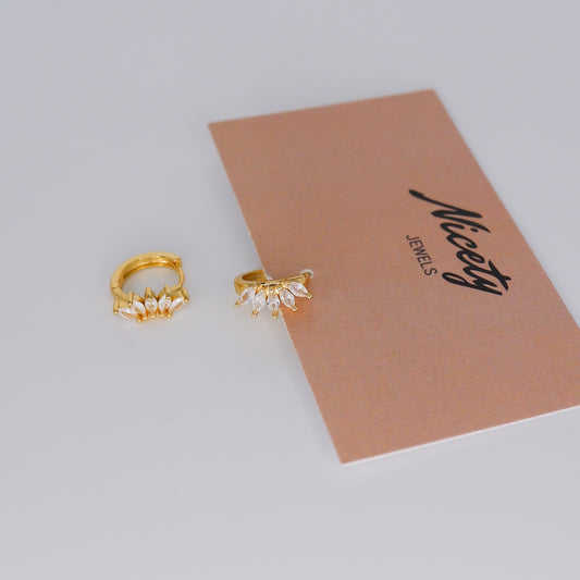 Argola Pedras Transparentes