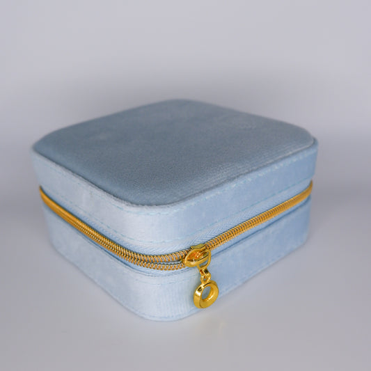 Guarda Jóias Veludo Azul Bébé