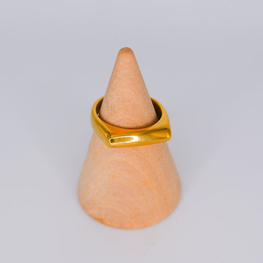 Anel Dourado Irregular