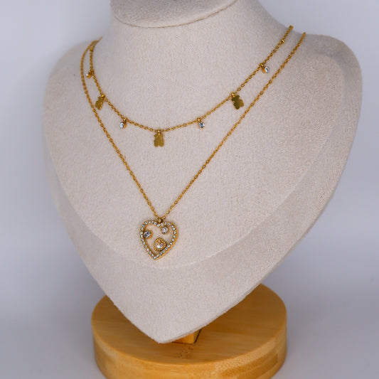 Colares Ursos e Coração Pendente