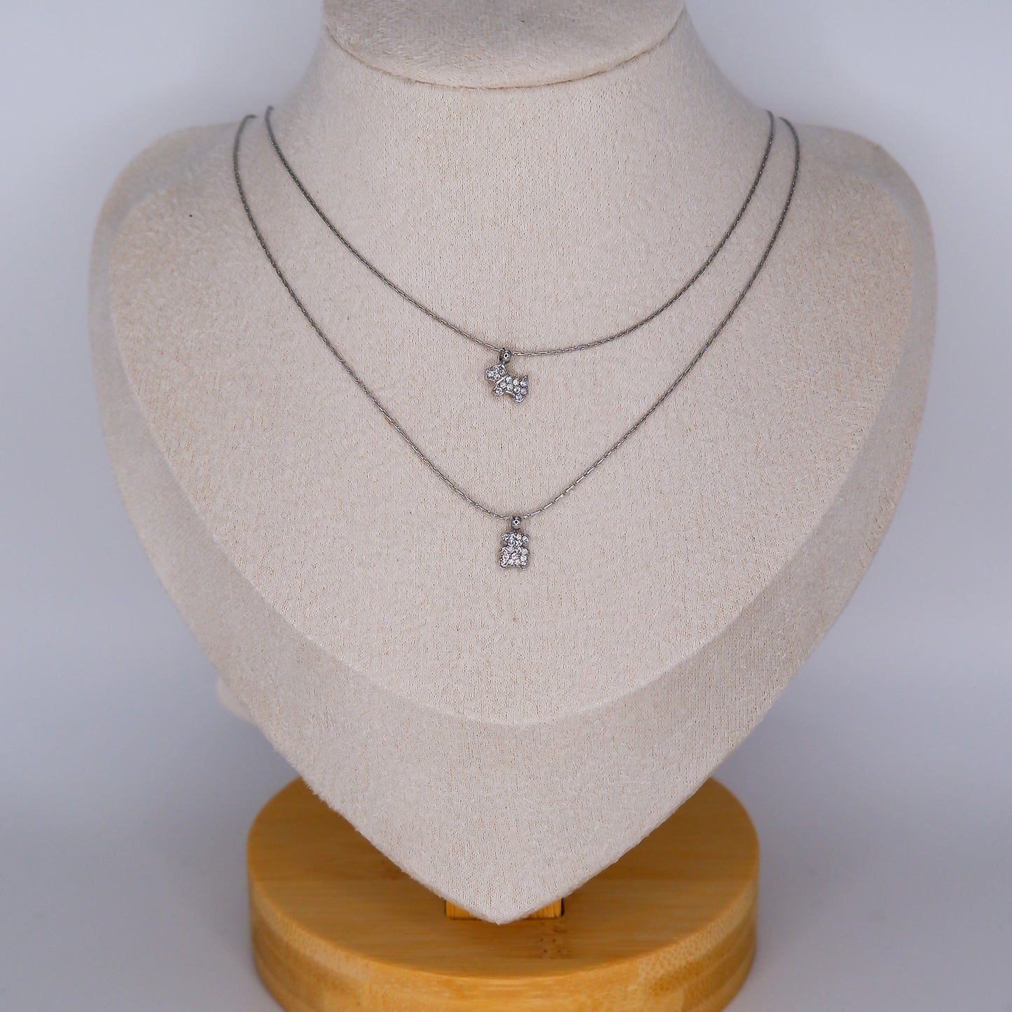 colares Cão e Urso Brilhante