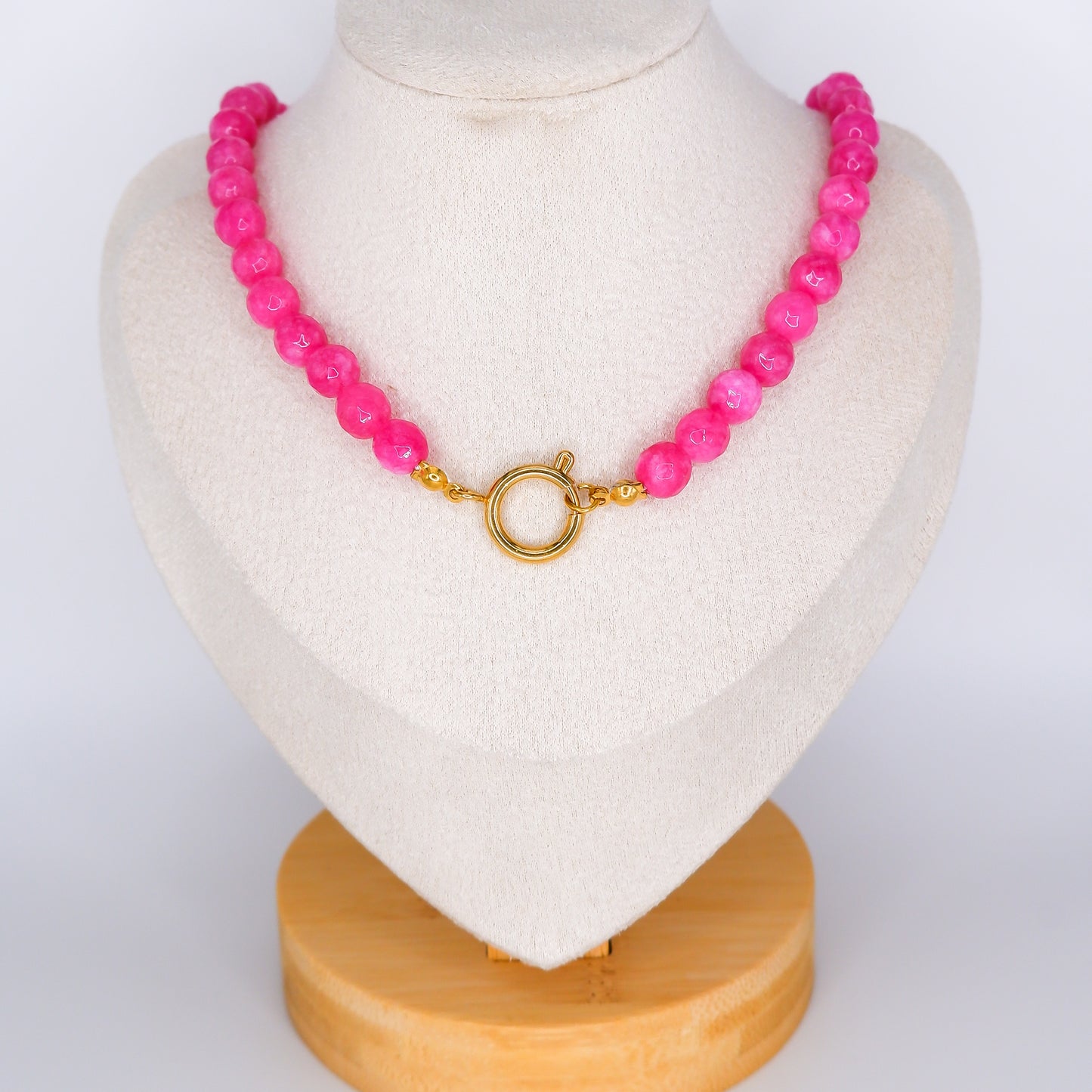 Colar Bolas Rosa