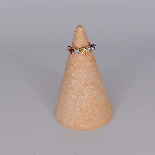 Earcuff Prateado e Colorido