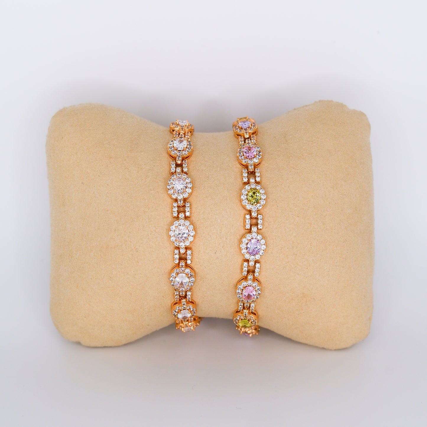 Pulseira Hipoalergénica Brilho Transparente e Brilho Pastel