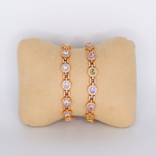 Pulseira Hipoalergénica Brilho Transparente e Brilho Pastel