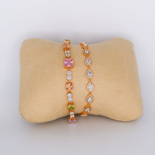 Pulseira Hipoalergénica Brilhos Pastel e Gotas