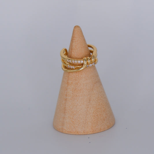 Earcuff Dourada Nó