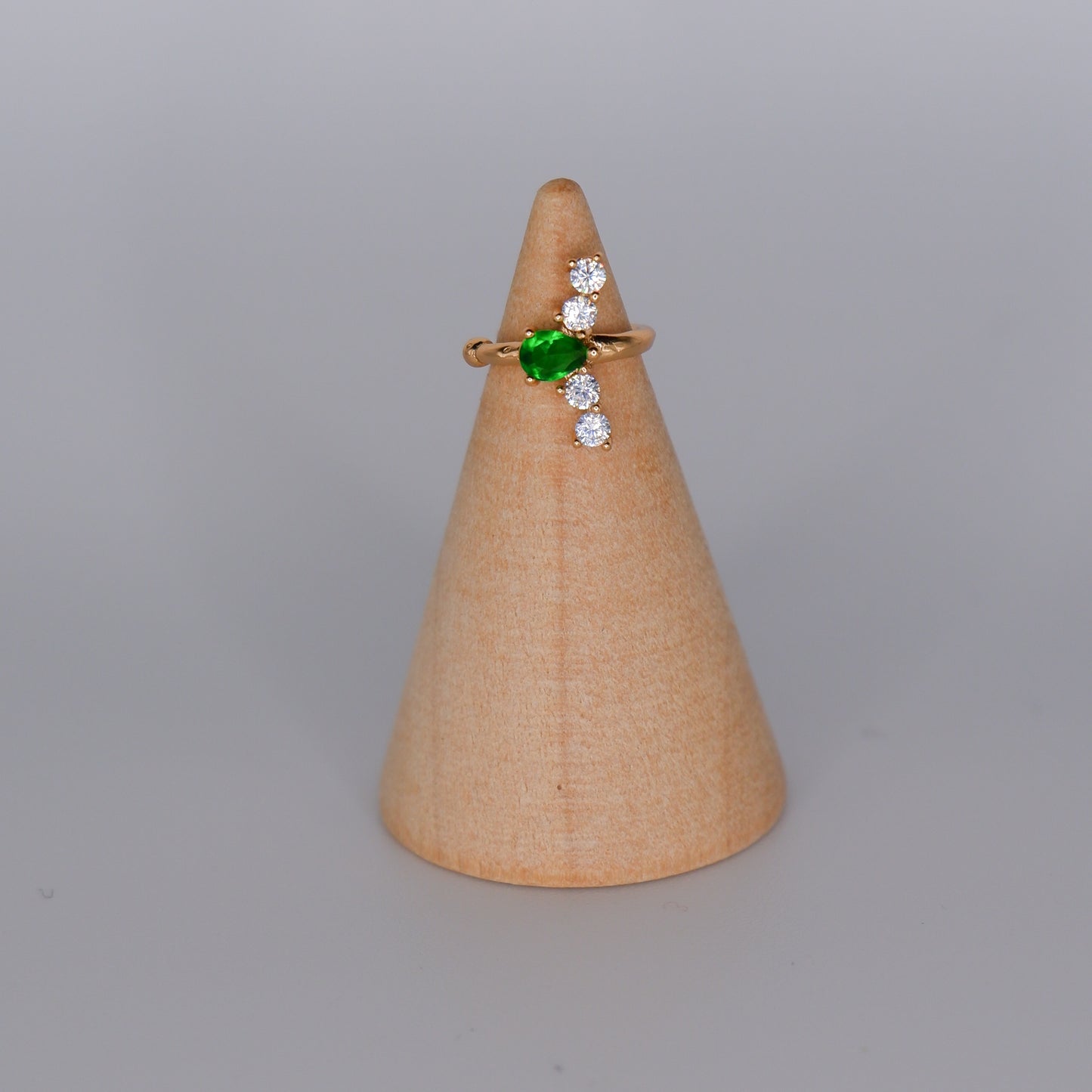 Earcuff Hipoalergénica Pedra Verde
