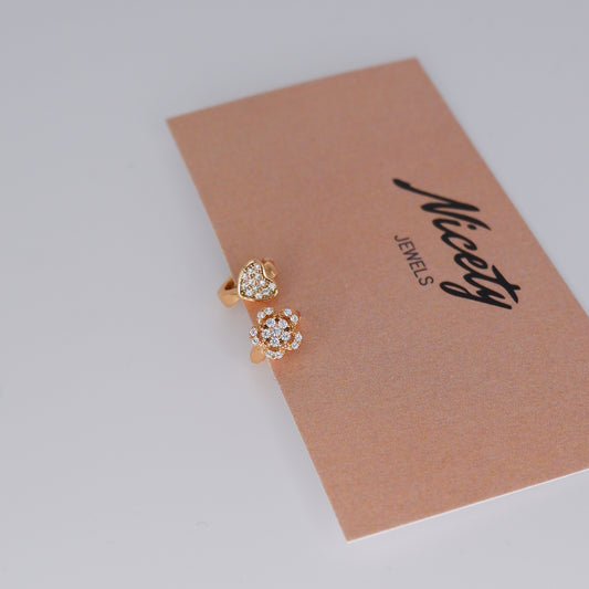 Mini Argolas 6mm Hipoalergénicas Coração e Flor