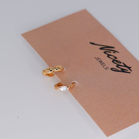 Mini Argolas 7,5mm Hipoalergénicas mini Ovais e Rectângulo