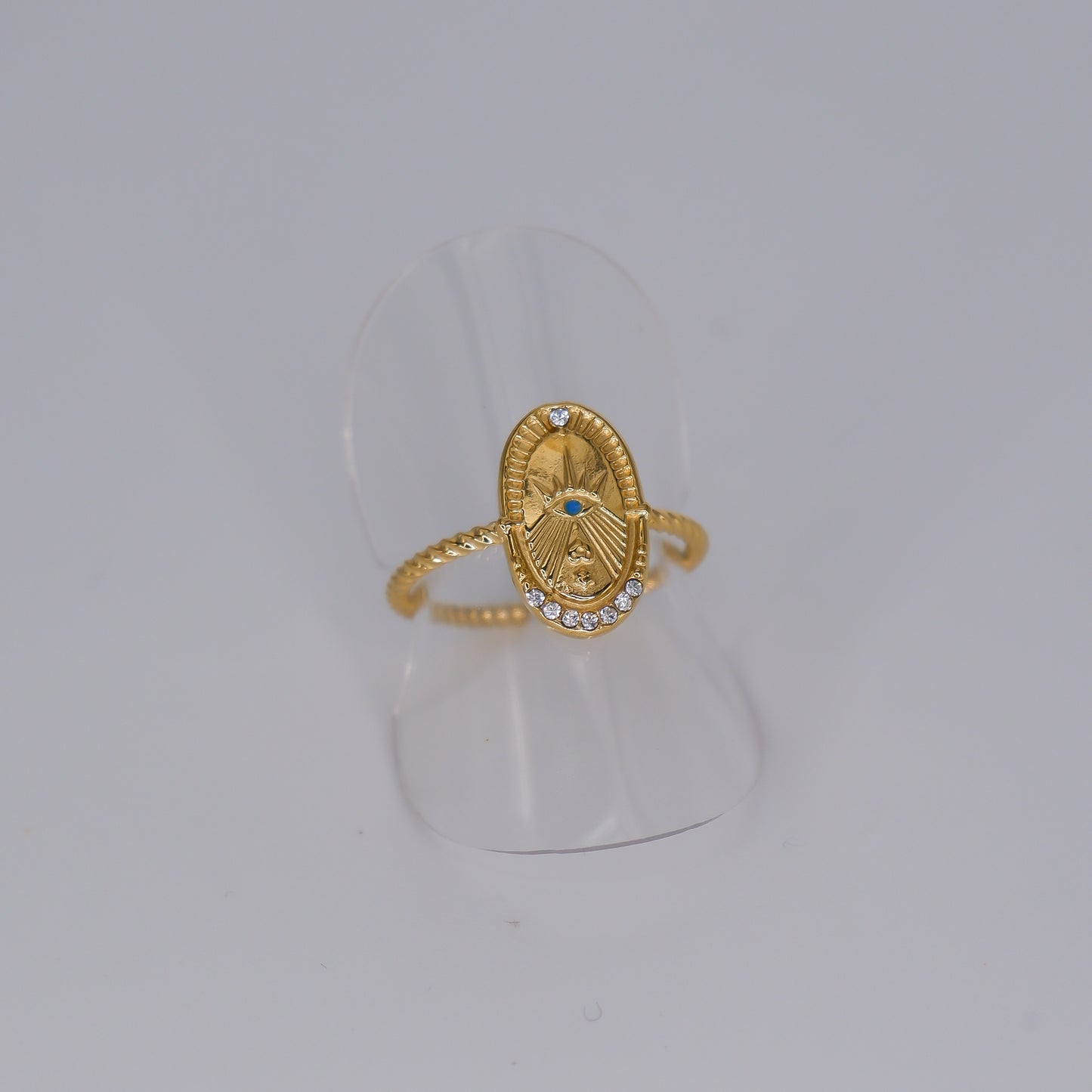 Anel Ajustável Medalha Oval